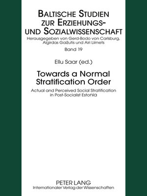 cover image of Towards a Normal Stratification Order